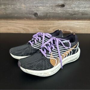 Nike Pegasus Turbo Next Nature Womens 7 Running Shoes Black Orange Athleisure